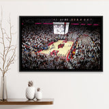 Arkansas Razorbacks Stadium Framed Canvas Prints Bud Walton Arena Wall Art,Sport Stadium Art Prints, Fan Gift