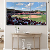 Arkansas Razorbacks Wall Art Baum Walker Stadium Canvas Prints,Multi Panels B,Sport Stadium Art Prints, Fan Gift