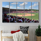 Arkansas Razorbacks Wall Art Baum Walker Stadium Canvas Prints,Multi Panels B,Sport Stadium Art Prints, Fan Gift