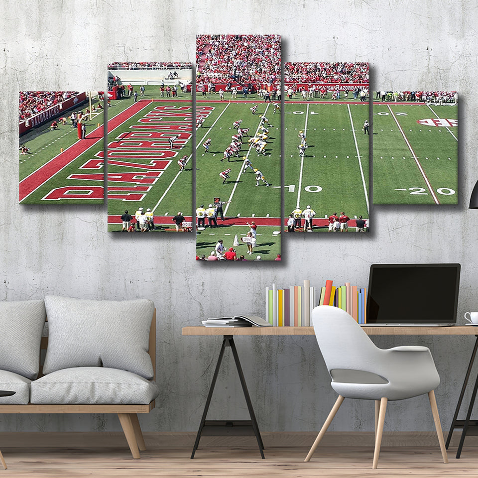 Arkansas Razorbacks Wall Art Donald W Reynolds Stadium,Multi Panels,Sport Stadium Art Prints, Fan Gift