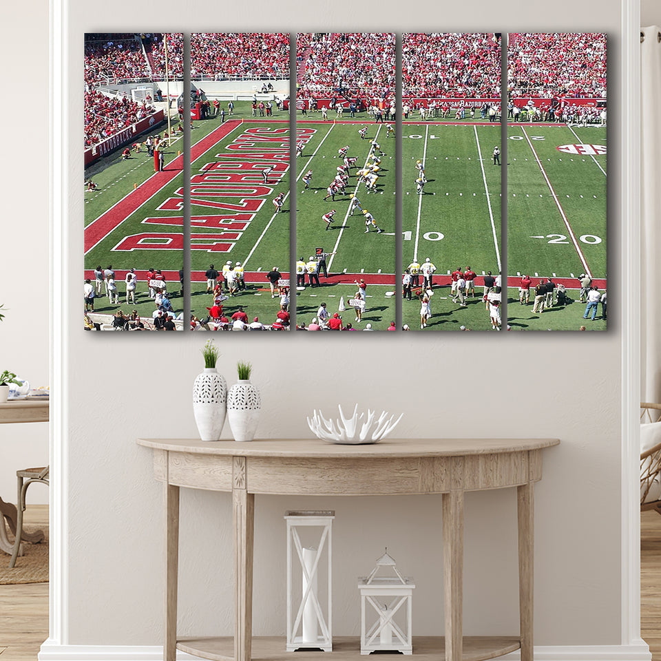 Arkansas Razorbacks Wall Art Donald W Reynolds Stadium,Multi Panels B,Sport Stadium Art Prints, Fan Gift