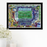 Army Black Knights Michie Stadium Watercolor, Sport Art Prints Fan Gift, Framed Canvas Prints Wall Art Decor