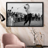 Arnold Palmer Golf Gifts For Men Black And Whitegolf Art Framed Canvas Prints Wall Art - Painting Canvas,Floating Frame, Painting Prints