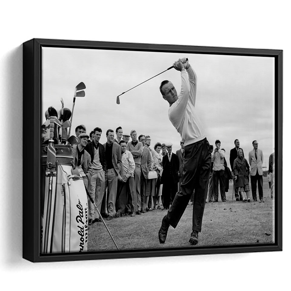 Arnold Palmer Golf Gifts For Men Black And Whitegolf Art Framed Canvas Prints Wall Art - Painting Canvas,Floating Frame, Painting Prints