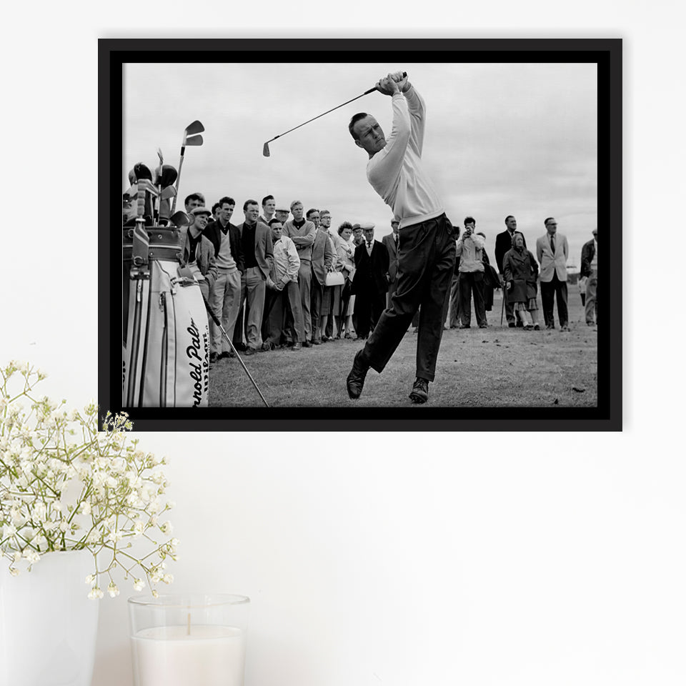 Arnold Palmer Golf Gifts For Men Black And Whitegolf Art Framed Canvas Prints Wall Art - Painting Canvas,Floating Frame, Painting Prints