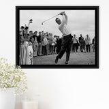 Arnold Palmer Golf Gifts For Men Black And Whitegolf Art Framed Canvas Prints Wall Art - Painting Canvas,Floating Frame, Painting Prints