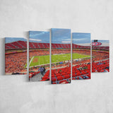 Arrowhead Stadium Canvas Prints Kansas City Wall Art American Football,Multi Panels,Sport Stadium Art Prints, Fan Gift