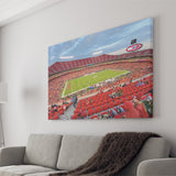 Arrowhead Stadium Canvas Prints Kansas City Wall Art American Football,Sport Stadium Art Prints, Fan Gift, Wall Decor