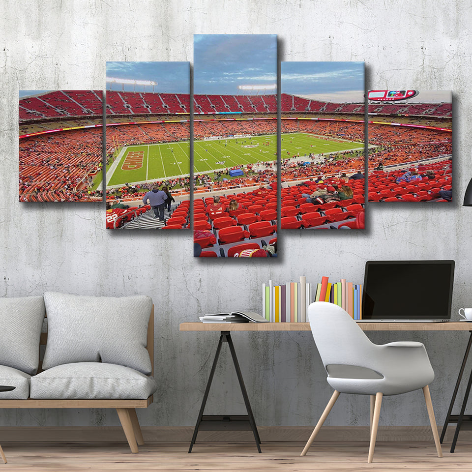 Arrowhead Stadium Canvas Prints Kansas City Wall Art American Football,Multi Panels,Sport Stadium Art Prints, Fan Gift