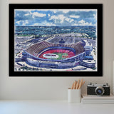 Arrowhead Stadium Chiefs Football Stadium Watercolor, Sport Prints Fan Gift, Framed Art Prints Wall Art Decor