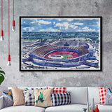 Arrowhead Stadium Chiefs Football Stadium Watercolor, Sport Prints Fan Gift, Framed Art Prints Wall Art Decor