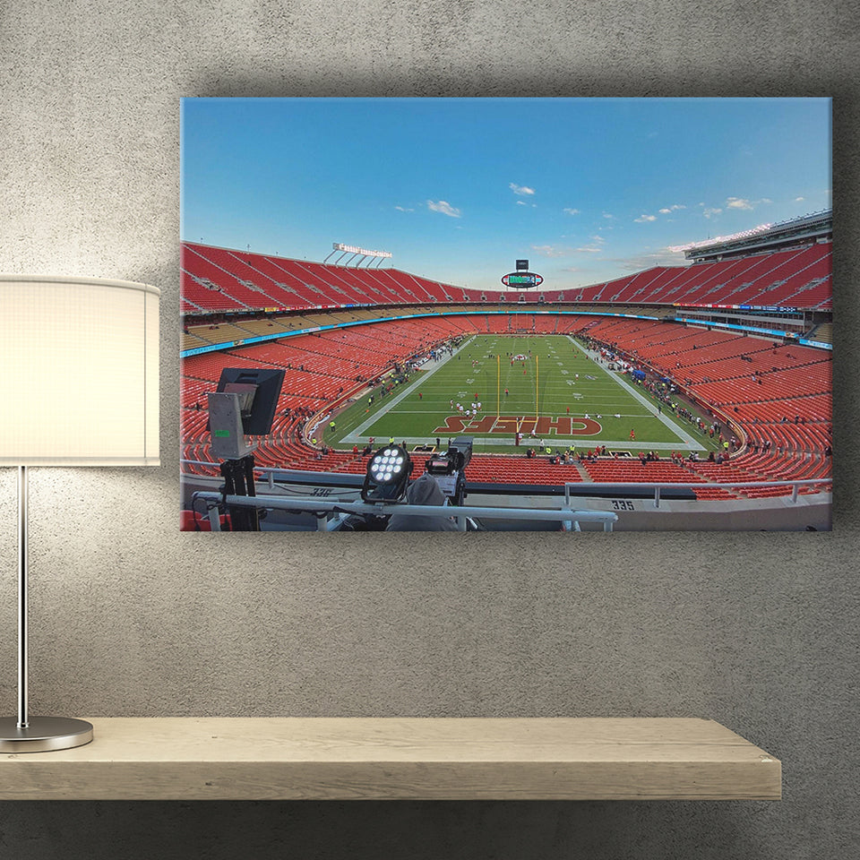 Arrowhead Stadium Canvas Prints Kansas City Chiefs Wall Art,Sport Stadium Art Prints, Fan Gift, Wall Decor