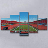 Arrowhead Stadium Canvas Prints Kansas City Chiefs Wall Art,Multi Panels,Sport Stadium Art Prints, Fan Gift