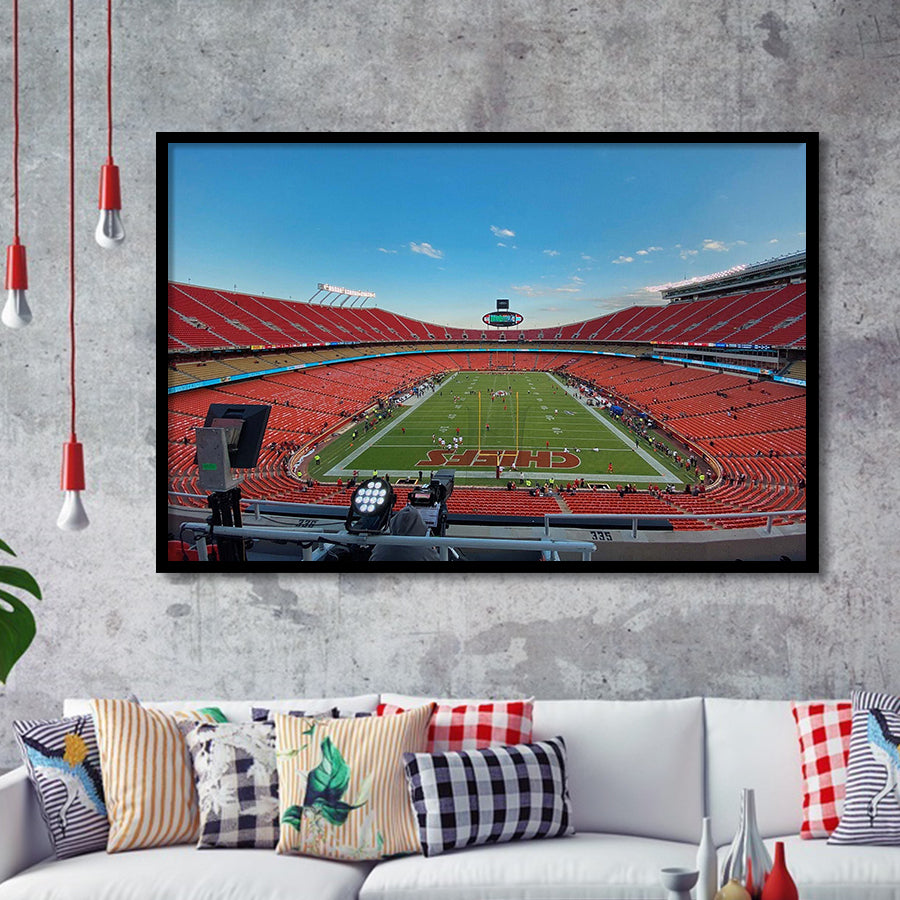 Arrowhead Stadium Art Prints Kansas City Chiefs Wall Art,Sport Stadium Art Prints, Fan Gift, Wall Decor