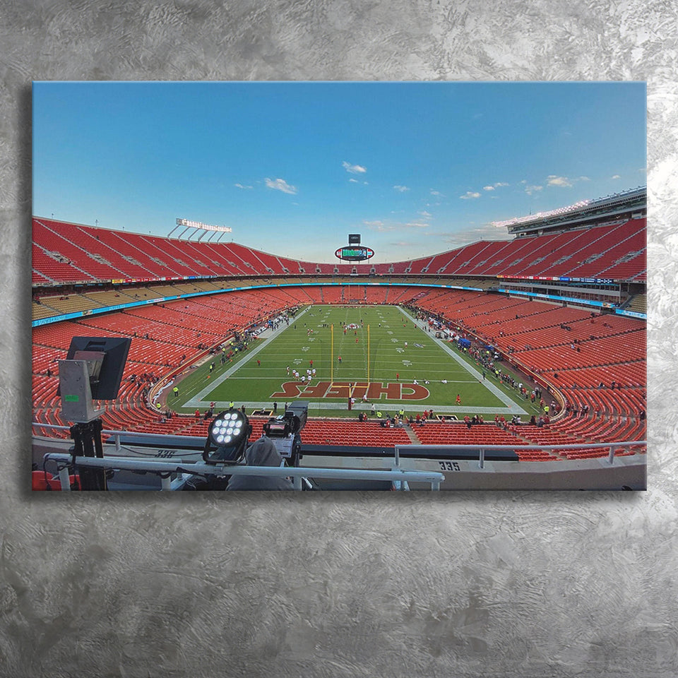Arrowhead Stadium Canvas Prints Kansas City Chiefs Wall Art,Sport Stadium Art Prints, Fan Gift, Wall Decor