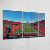 Arrowhead Stadium Canvas Prints Kansas City Chiefs Wall Art,Multi Panels B,Sport Stadium Art Prints, Fan Gift