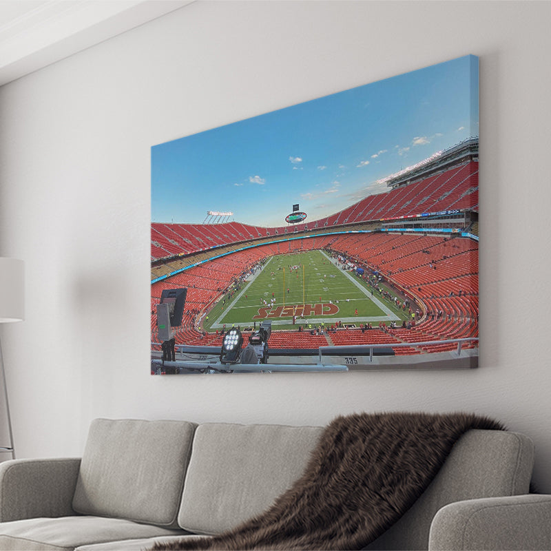 Arrowhead Stadium Canvas Prints Kansas City Chiefs Wall Art,Sport Stadium Art Prints, Fan Gift, Wall Decor