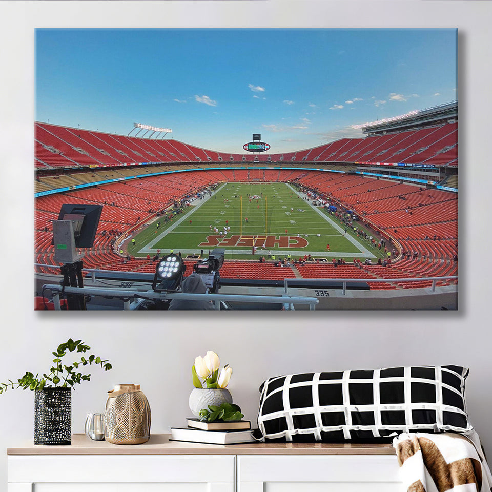 Arrowhead Stadium Canvas Prints Kansas City Chiefs Wall Art,Sport Stadium Art Prints, Fan Gift, Wall Decor