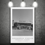 Arrowhead Stadium Kansas City Football Lovers Black And White Art Canvas Prints Wall Art Home Decor