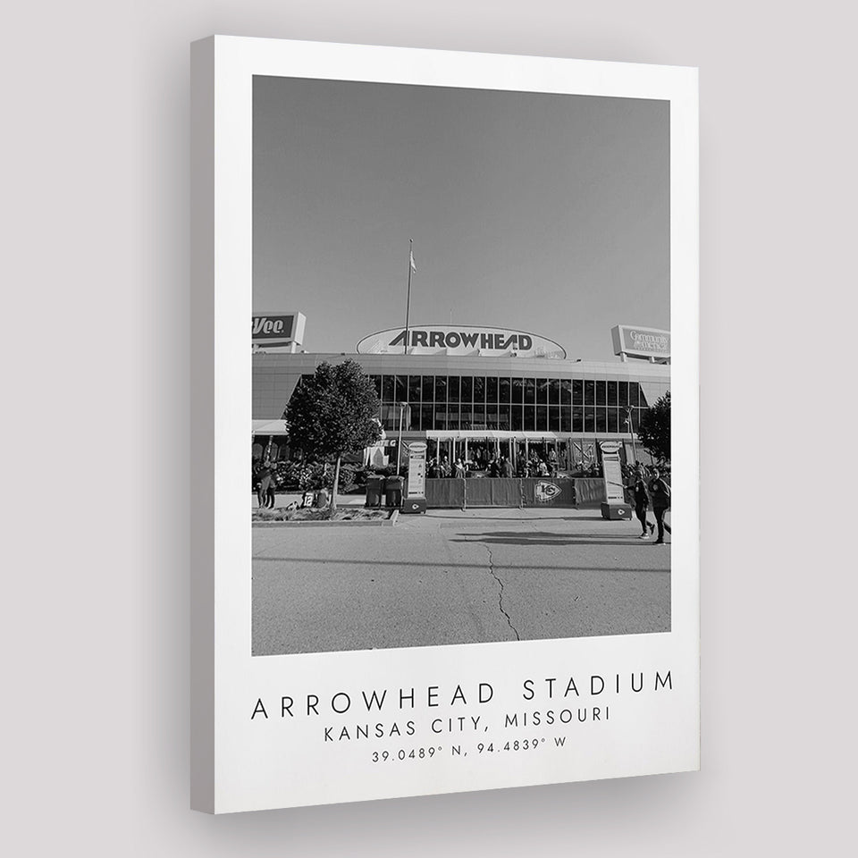 Arrowhead Stadium Kansas City Football Lovers Black And White Art Canvas Prints Wall Art Home Decor