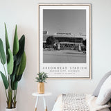 Arrowhead Stadium Kansas City Football Lovers Black And White Art Framed Canvas Prints Wall Art Home Decor, Floating Frame