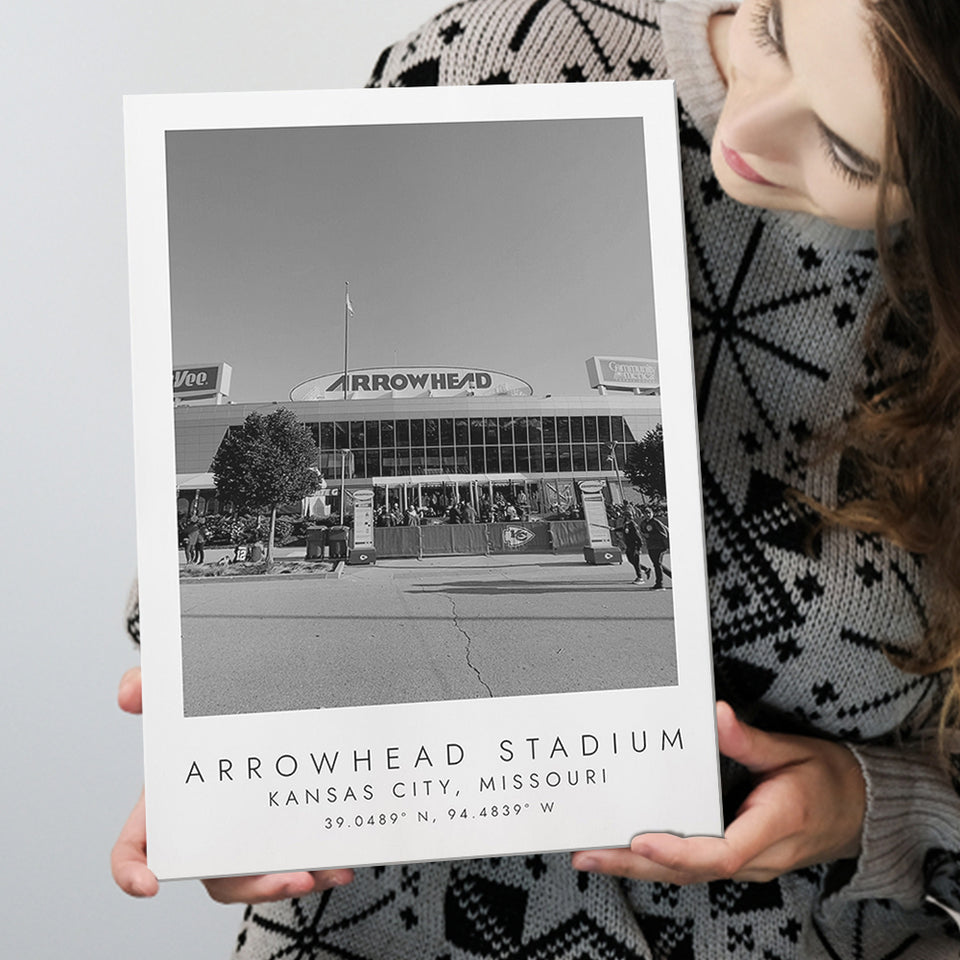 Arrowhead Stadium Kansas City Football Lovers Black And White Art Canvas Prints Wall Art Home Decor