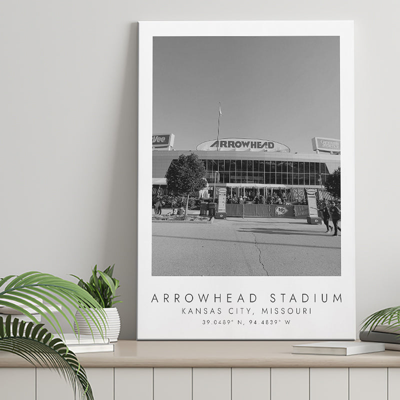 Arrowhead Stadium Kansas City Football Lovers Black And White Art Canvas Prints Wall Art Home Decor