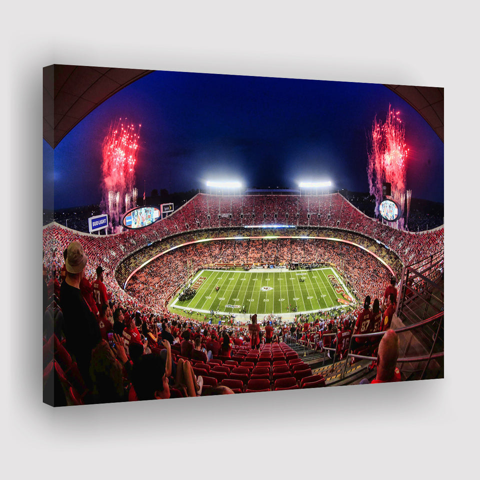 Arrowhead Stadium, Nfl, Kansas City Chiefs Stadium Canvas Prints Wall Art - Painting Canvas, Wall Decor, Fan Gift, Art Prints