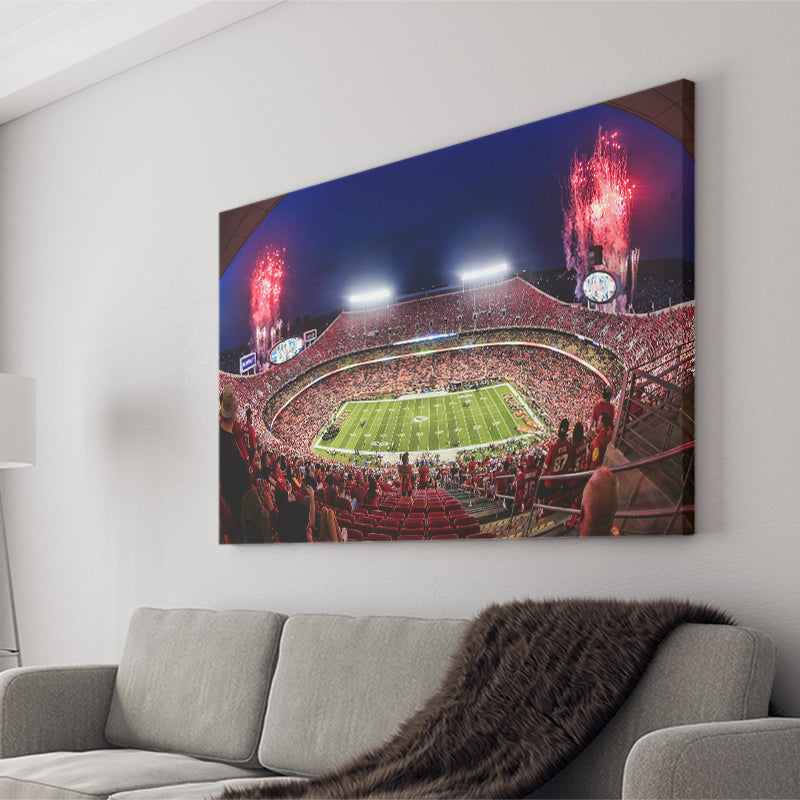 Arrowhead Stadium, Nfl, Kansas City Chiefs Stadium Canvas Prints Wall Art - Painting Canvas, Wall Decor, Fan Gift, Art Prints