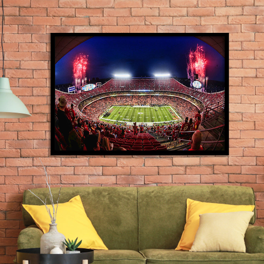 Arrowhead Stadium, Nfl, Kansas City Chiefs Stadium Art Prints Wall Decor - Painting Prints, Wall Art, Fan Gift, For Sale
