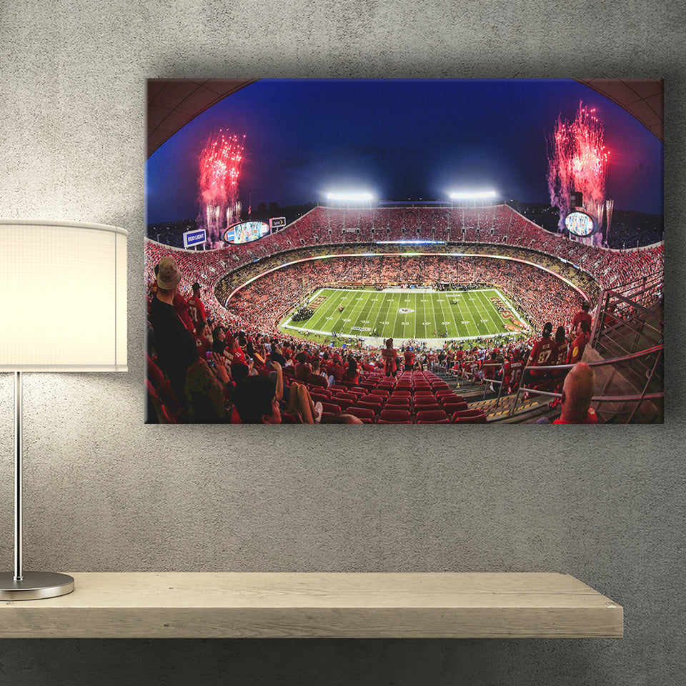 Arrowhead Stadium, Nfl, Kansas City Chiefs Stadium Canvas Prints Wall Art - Painting Canvas, Wall Decor, Fan Gift, Art Prints