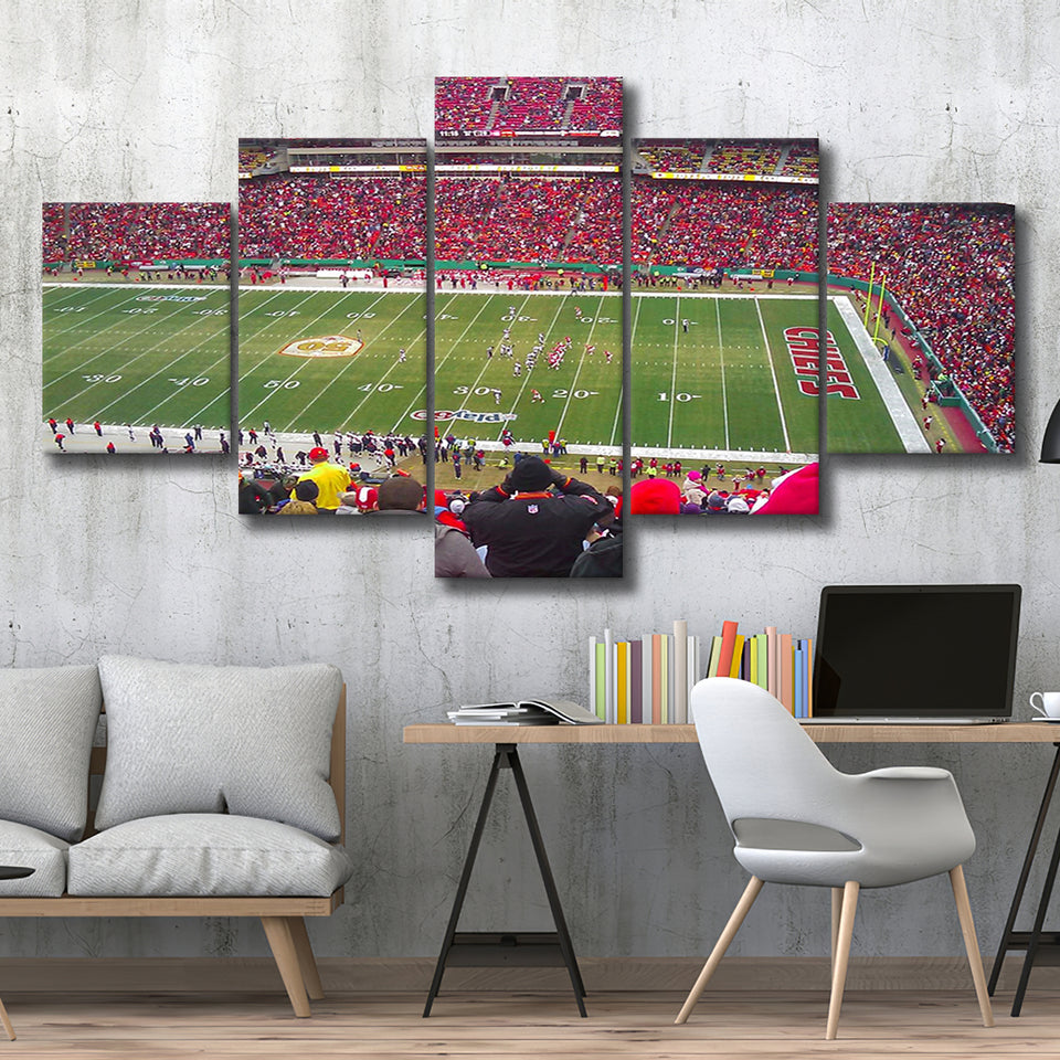 Arrowhead Stadium, Stadium Canvas, Sport Art, Large Canvas, Multi Panels, Canvas Prints Wall Art Decor