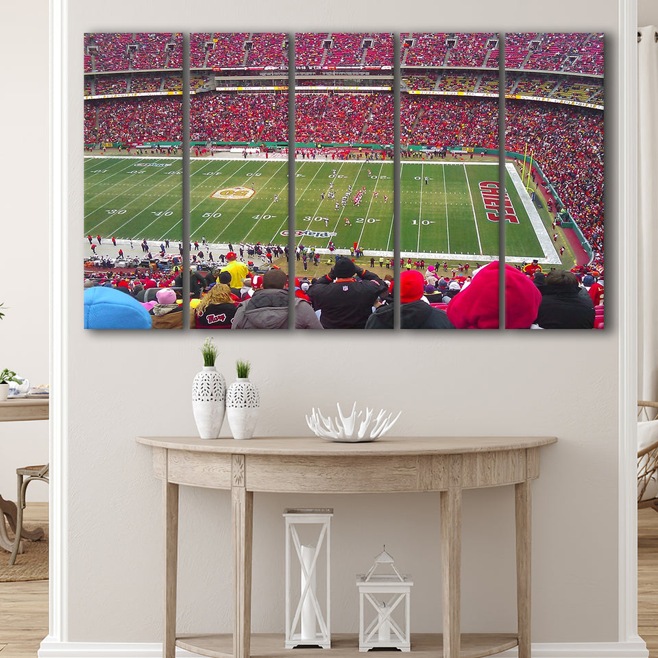 Arrowhead Stadium, Stadium Canvas, Sport Art, Gift for him, Multi Panels B, Canvas Prints Wall Art Decor