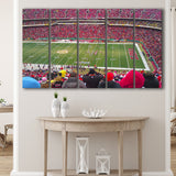 Arrowhead Stadium, Stadium Canvas, Sport Art, Gift for him, Multi Panels B, Canvas Prints Wall Art Decor
