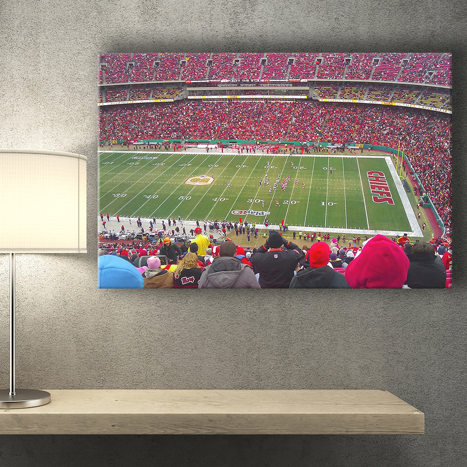 Arrowhead Stadium, Stadium Canvas, Sport Art, Gift for him, Fan Gift, Canvas Prints Wall Art Decor