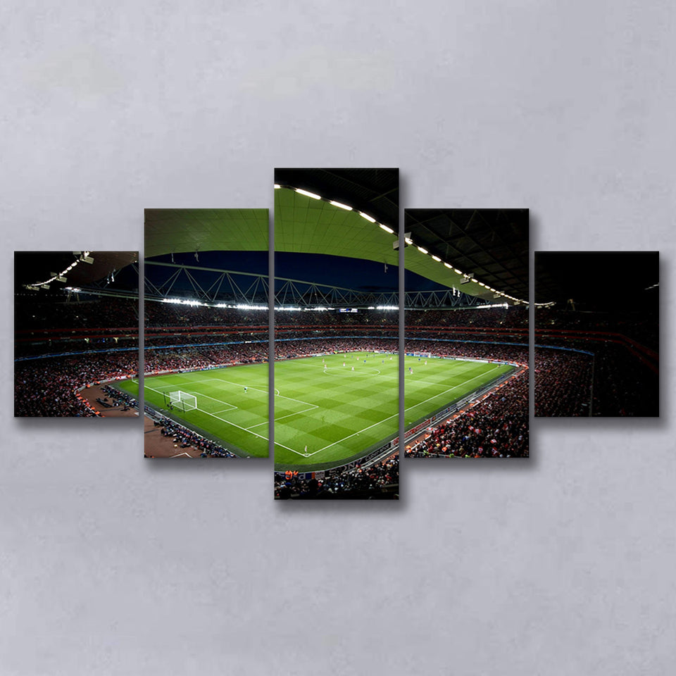Arsenal Emirates Stadium at Night, Stadium Canvas, Sport Art, Large Canvas, Multi Panels, Canvas Prints Wall Art Decor