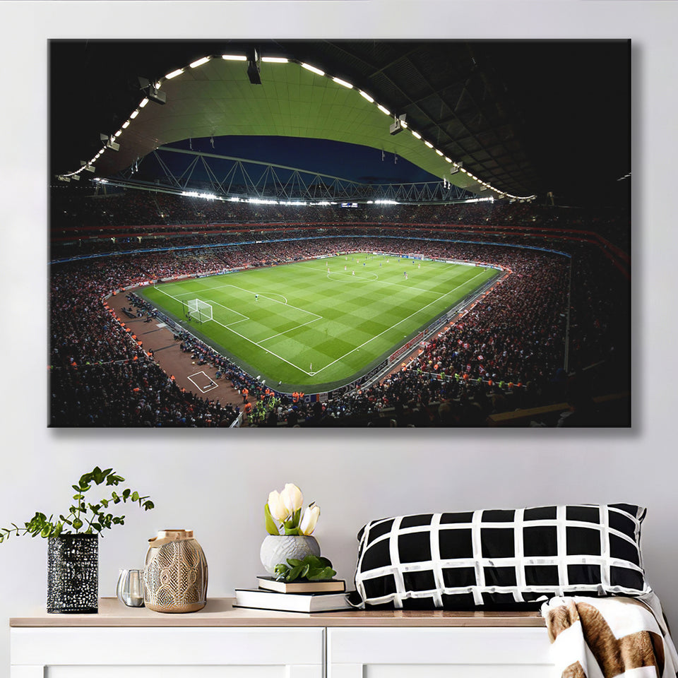 Arsenal Emirates Stadium at Night, Stadium Canvas, Sport Art, Gift for him, Fan Gift, Canvas Prints Wall Art Decor