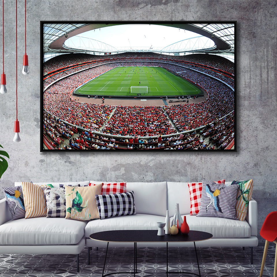 Arsenal Football Stadium in London, Stadium Canvas, Sport Art, Gift for him, Framed Canvas Prints Wall Art Decor, Framed Picture