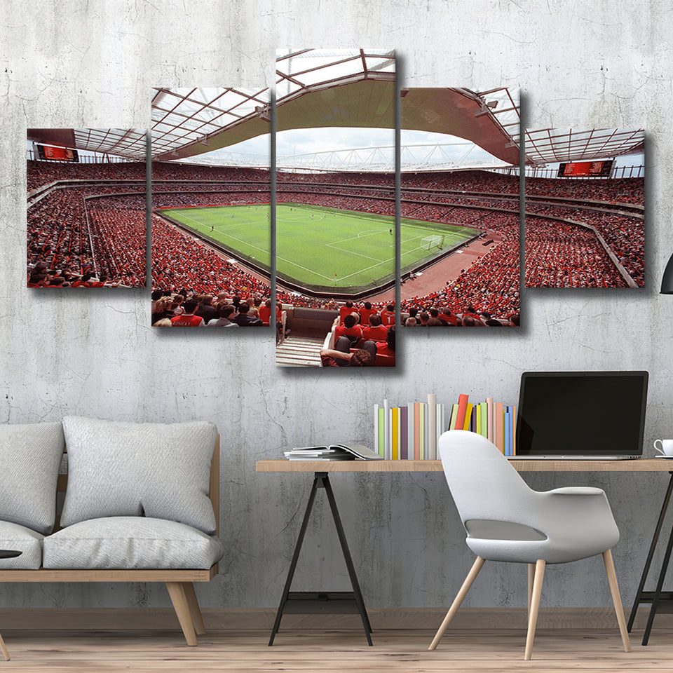 Arsenal in Emirates Stadium, Stadium Canvas, Sport Art, Large Canvas, Multi Panels, Canvas Prints Wall Art Decor