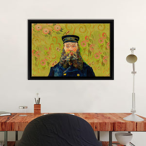 Art The Postman By Vincent Van Gogh Framed Canvas Wall Art - Framed Prints, Canvas Prints, Prints for Sale, Canvas Painting