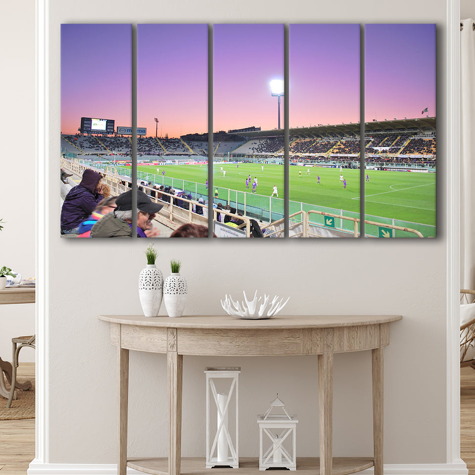 Artemio Franchi Stadium in Florence, Stadium Canvas, Sport Art, Gift for him, Multi Panels B, Canvas Prints Wall Art Decor