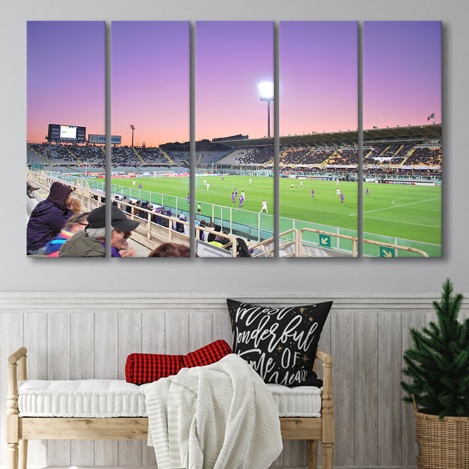Artemio Franchi Stadium in Florence, Stadium Canvas, Sport Art, Gift for him, Multi Panels B, Canvas Prints Wall Art Decor