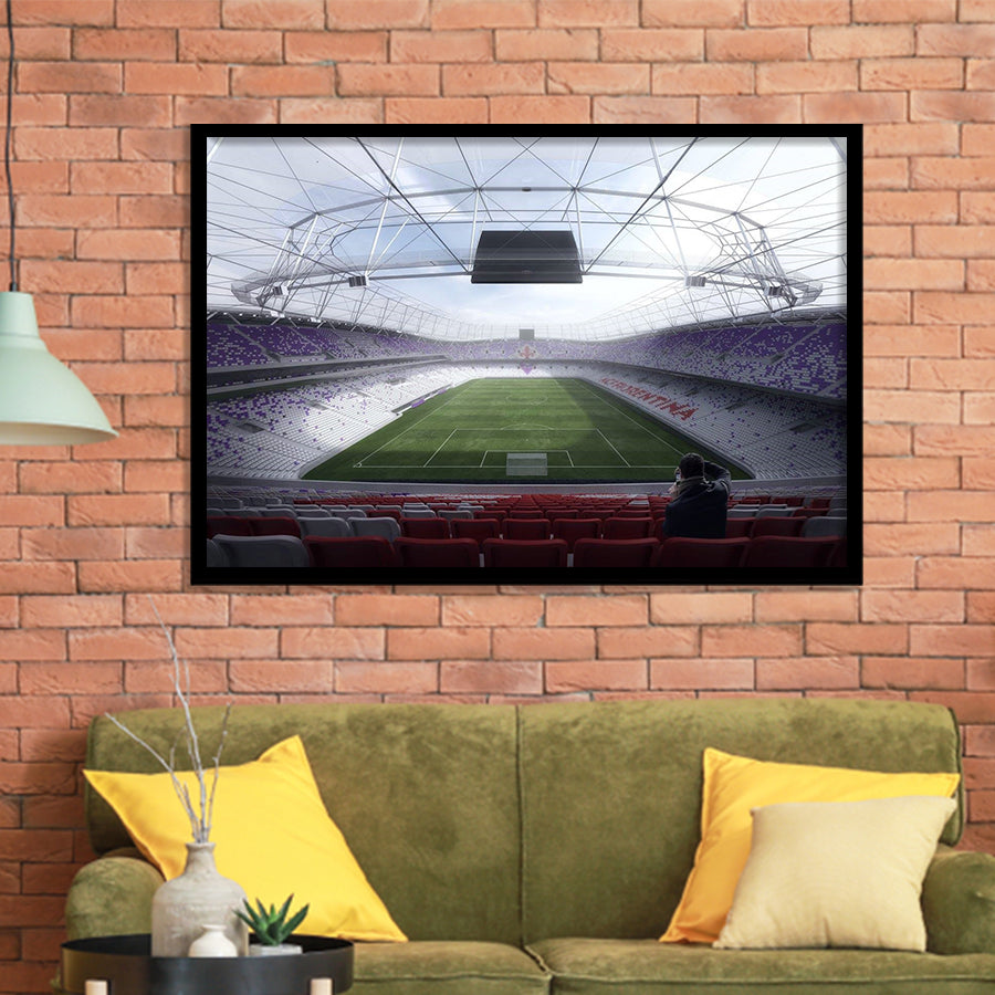 Artemio Franchi Stadium in Italy, Stadium Canvas, Sport Art, Gift for him, Framed Art Prints Wall Art Decor, Framed Picture