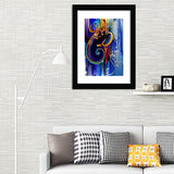 Artistic Ganesha In Colours - Framed Prints, Painting Art,Art Print, Framed Art,Plexiglass Cover - Unixcanvas