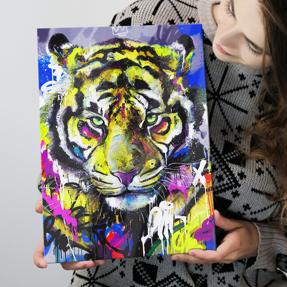As Brave As Tiger Animal Wildlife Canvas Prints Wall Art Decor - Painting Canvas, Home Decor, Art Print, Art For Sale
