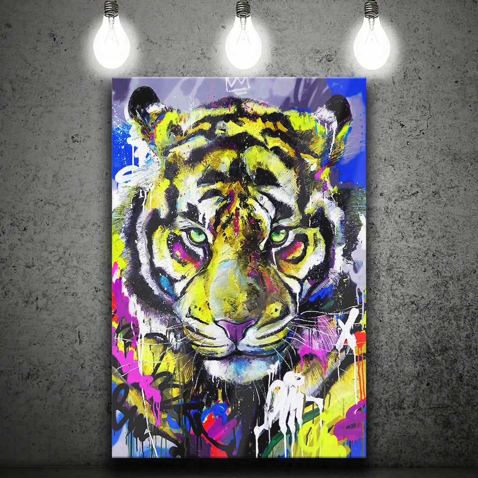 As Brave As Tiger Animal Wildlife Canvas Prints Wall Art Decor - Painting Canvas, Home Decor, Art Print, Art For Sale