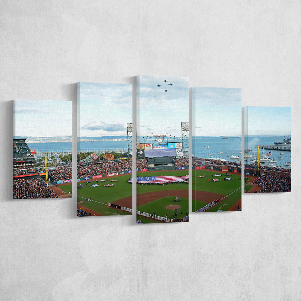 At and T Park San Francisco, Stadium Canvas, Sport Art, Large Canvas, Multi Panels, Canvas Prints Wall Art Decor