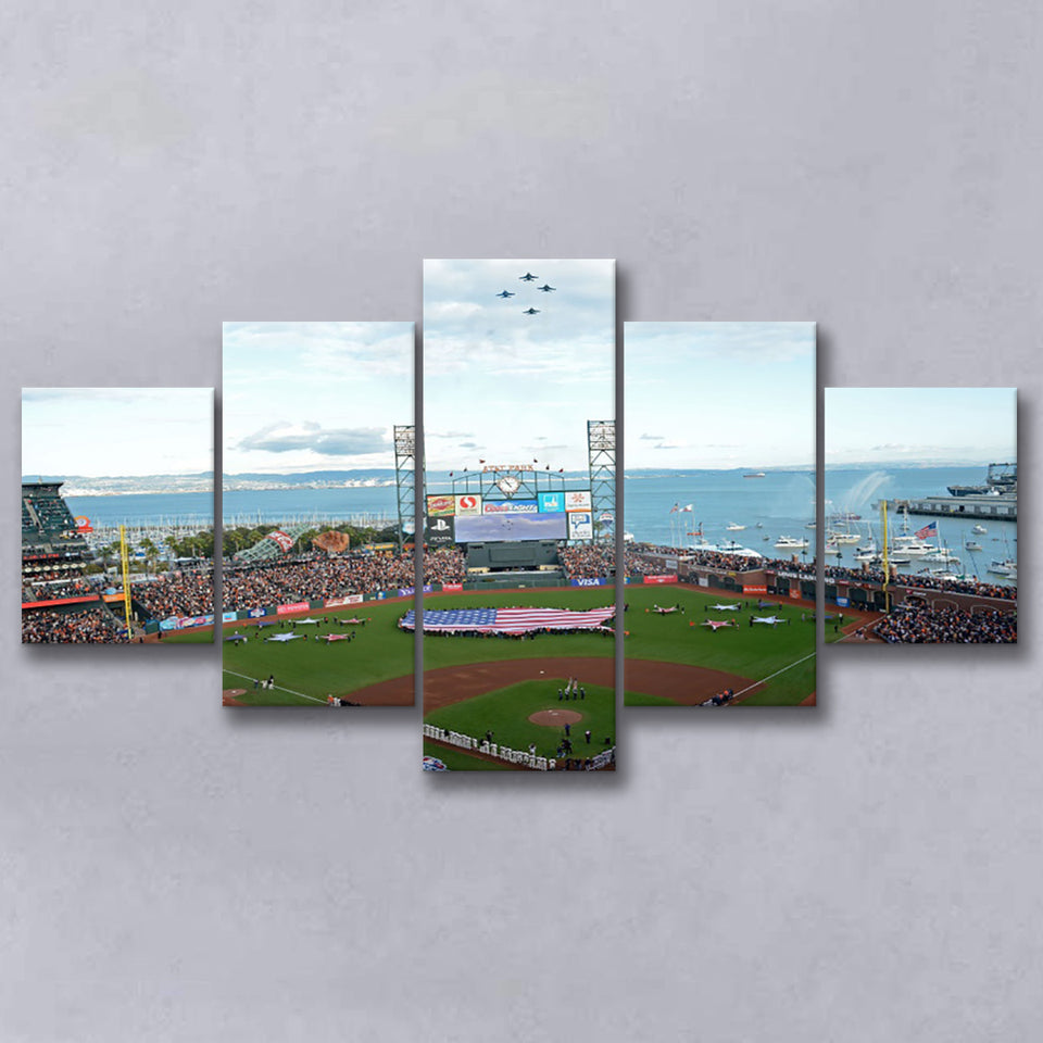 At and T Park San Francisco, Stadium Canvas, Sport Art, Large Canvas, Multi Panels, Canvas Prints Wall Art Decor