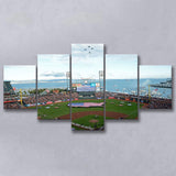 At and T Park San Francisco, Stadium Canvas, Sport Art, Large Canvas, Multi Panels, Canvas Prints Wall Art Decor