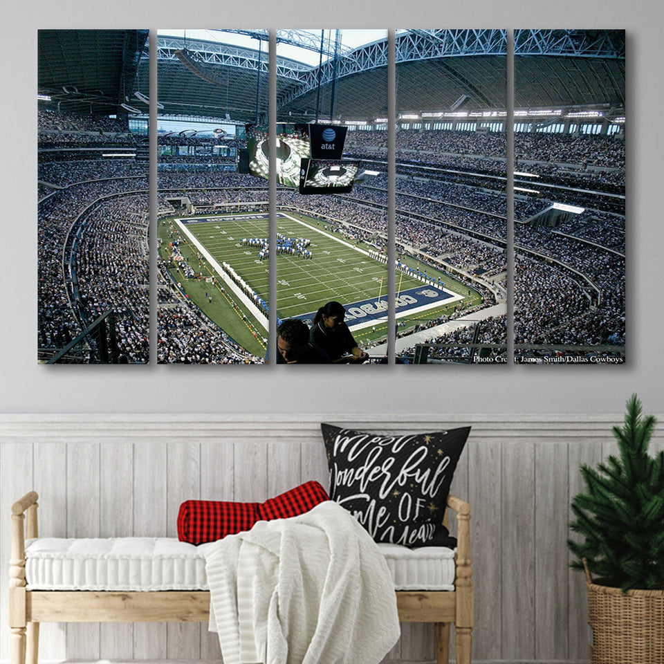 Dallas Cowboys Logo Stadium Sport – 5 Panel Canvas Art Wall Decor